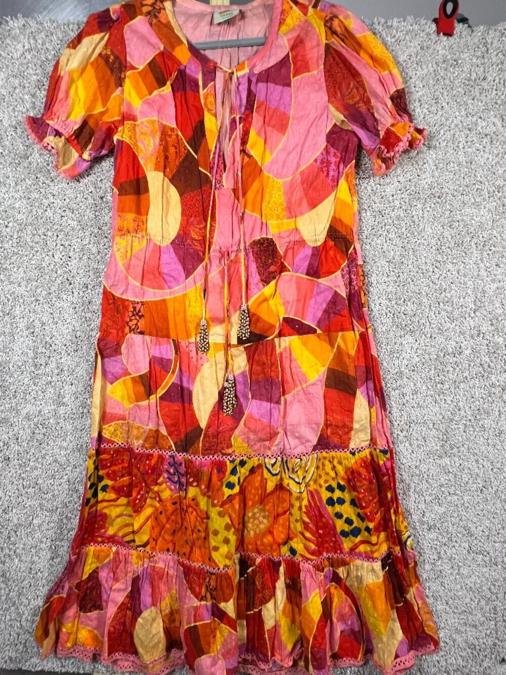 Farm Rio Patch Twirl Midi Dress